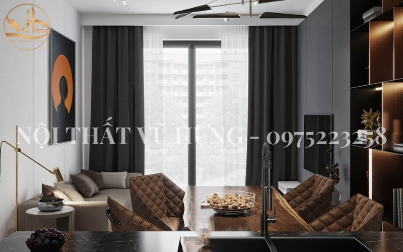 Mẫu thi công nội thất chung cư 90m2 sang trọng