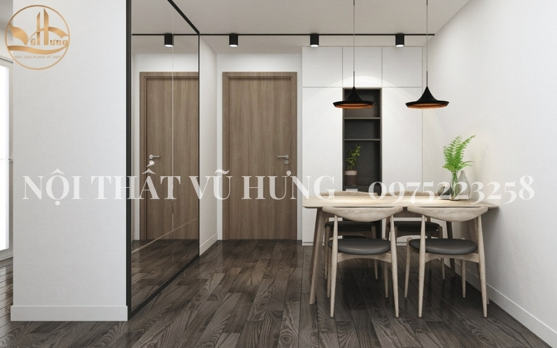 Mẫu thiết kế nội thất chung cư mini tối giản nhưng tiện nghi