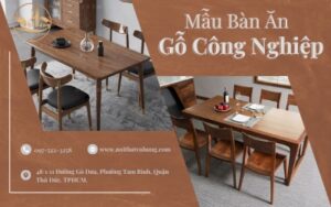 TOP 15+ Thiết Kế Bàn Ăn Gỗ Công Nghiệp Đẹp Mắt - Ấn Tượng
