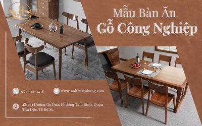 TOP 15+ Thiết Kế Bàn Ăn Gỗ Công Nghiệp Đẹp Mắt - Ấn Tượng