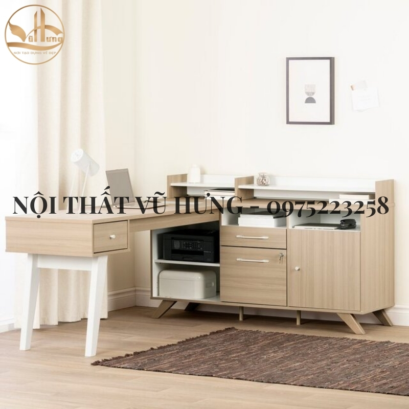 4 kiểu bàn làm việc gỗ tự nhiên được nhiều gia đình ưa chuộng hiện nay