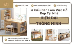 4 Kiểu Bàn Làm Việc Gỗ Đẹp Tại Nhà - Hiện Đại - Thông Minh