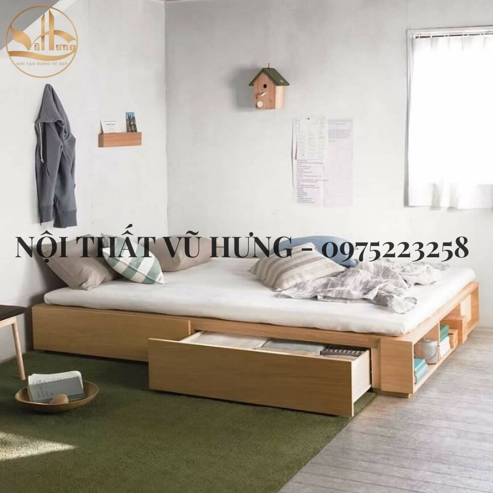 mẫu giường phản kiểu Nhật thông minh