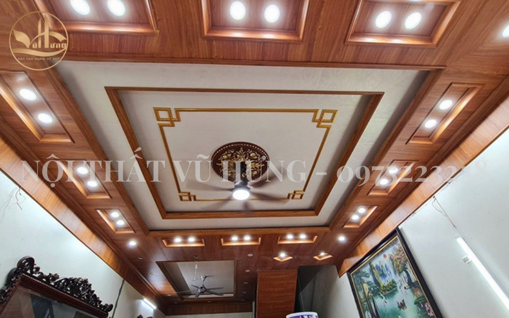 10+ mẫu trần nhựa giả gỗ đẹp mê mẩn