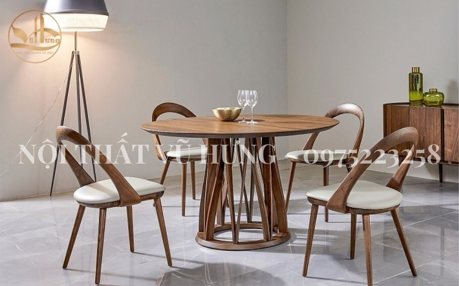 TOP 4 XU HƯỚNG THIẾT KẾ BÀN ĂN GỖ ÓC CHÓ ĐẸP - SANG