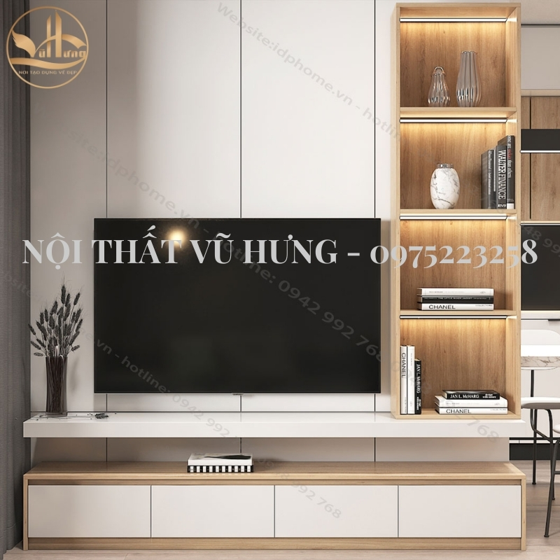 Nội Thất Vũ Hưng - Địa chỉ cung cấp kệ tivi gỗ đẹp chất lượng 