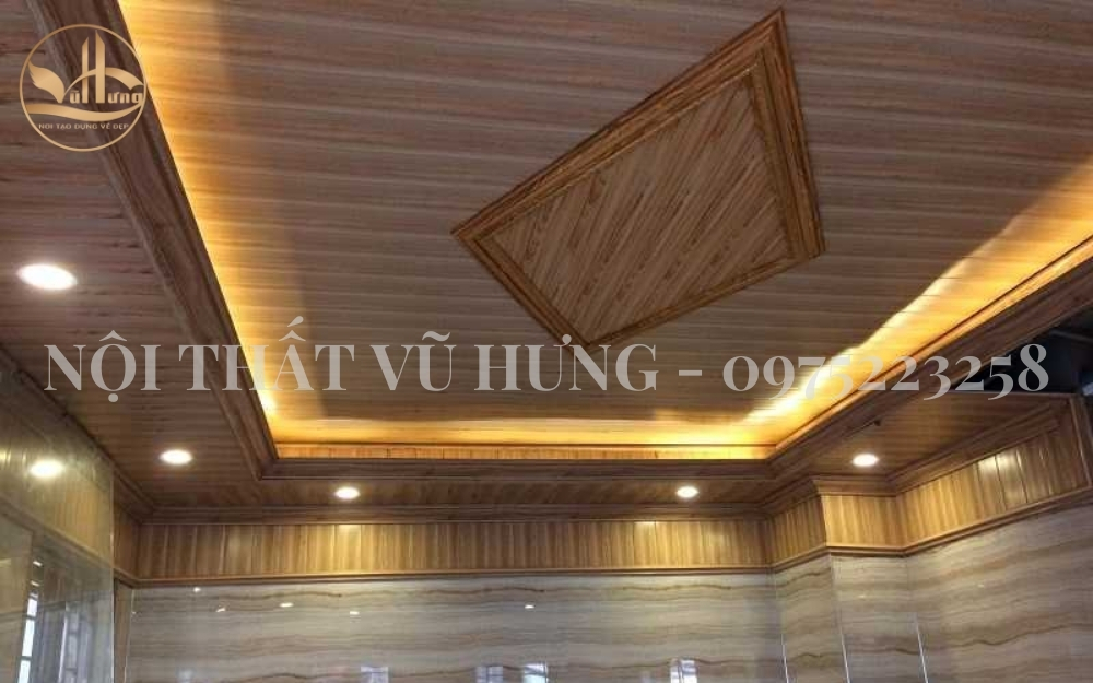 10+ mẫu trần nhựa giả gỗ đẹp mê mẩn