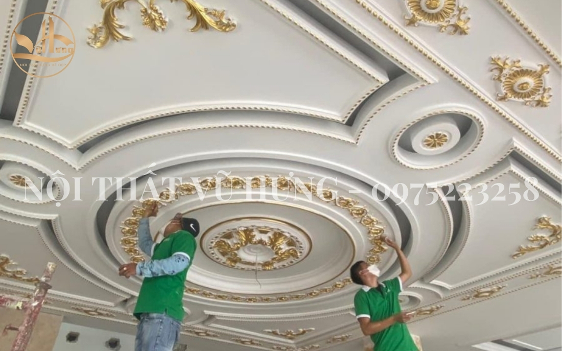 Phào chỉ trần nhà đẹp bằng nhựa 