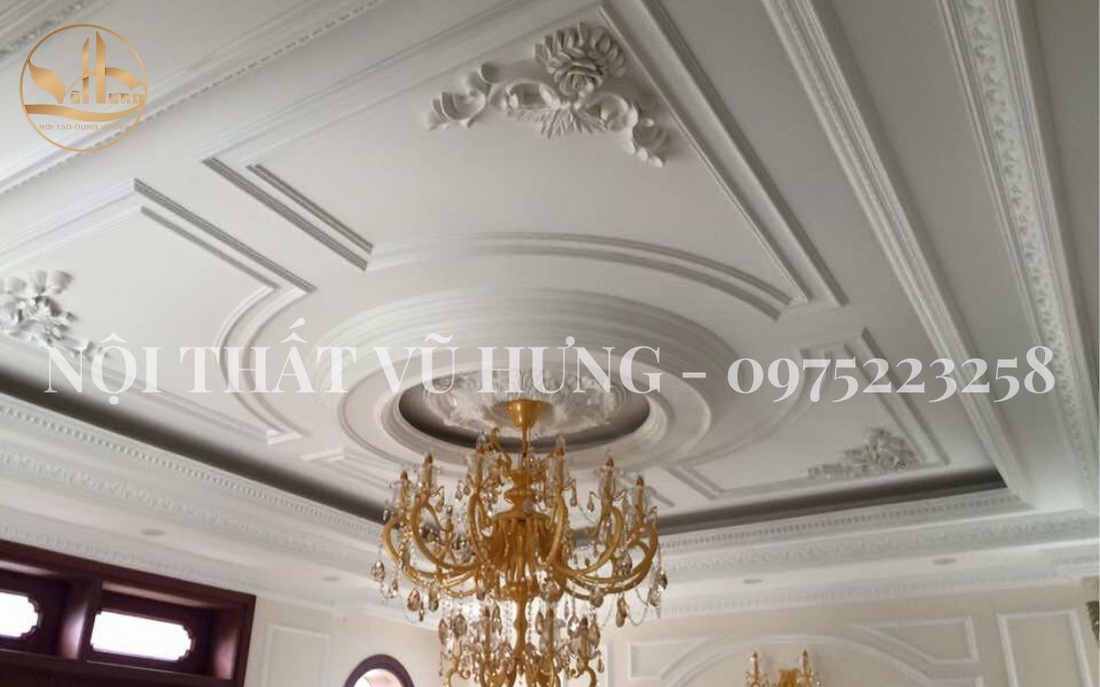 Phào chỉ trần nhà đẹp bằng nhựa 
