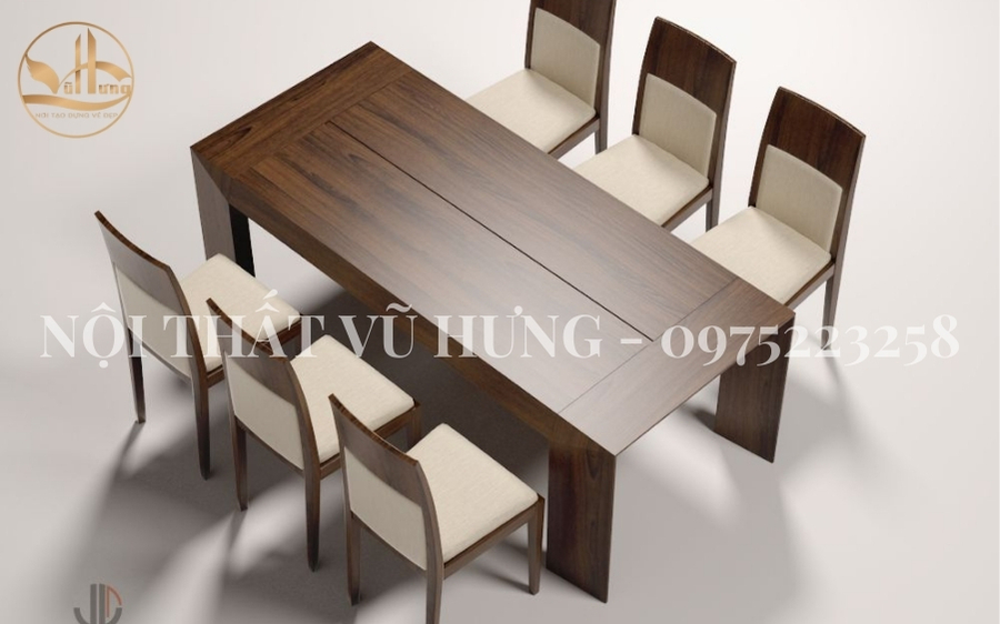 Các kiểu thiết kế bàn ăn gỗ óc chó được yêu thích nhất hiện nay 