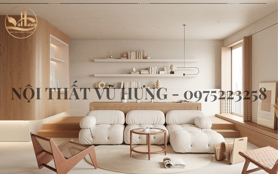 Phòng khách nhà ống được lấy ý tưởng từ phong cách thiết kế Minimalism