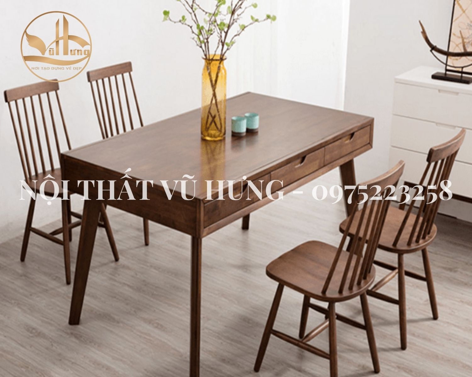 Ngắm Nhìn Thiết Kế Bàn Ăn Gỗ Công Nghiệp Đẹp Mắt - Ấn Tượng 