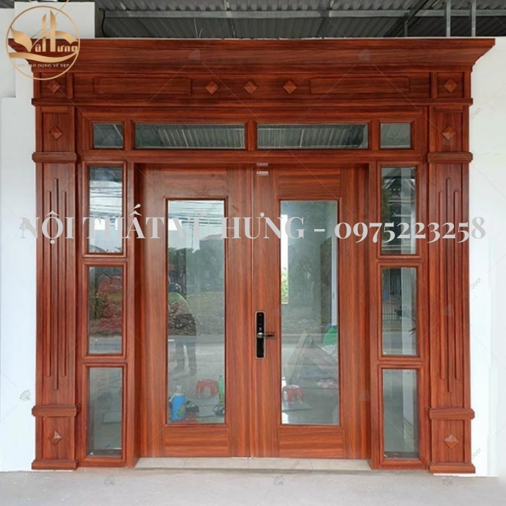 Các loại mẫu cửa gỗ 4 cánh đẹp hiện nay 