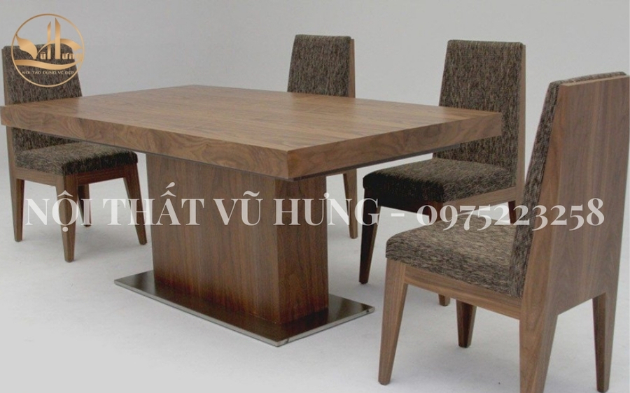 Các kiểu thiết kế bàn ăn gỗ óc chó được yêu thích nhất hiện nay 