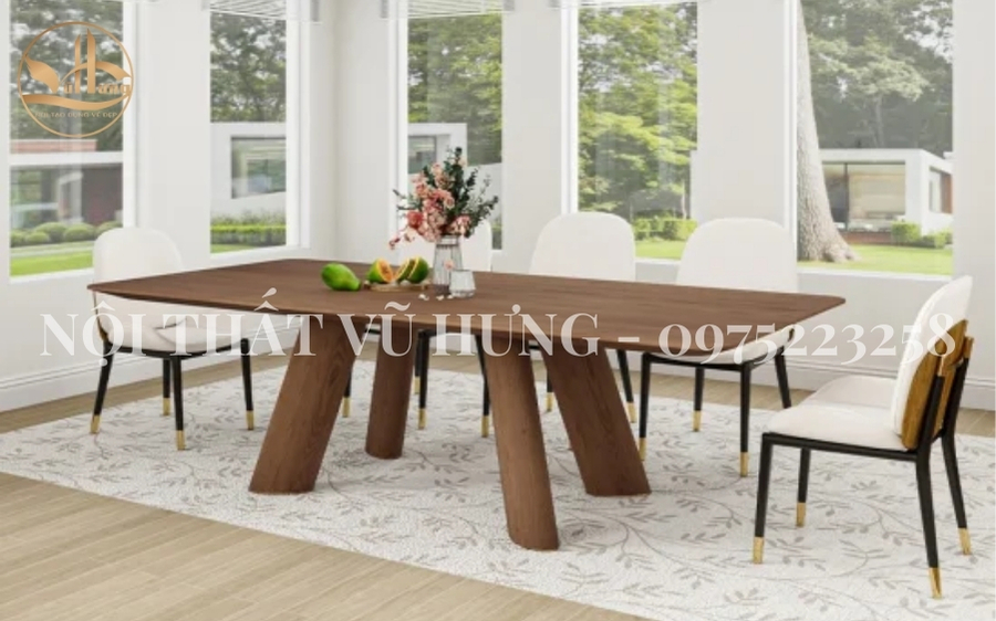 TOP 4 XU HƯỚNG THIẾT KẾ BÀN ĂN GỖ ÓC CHÓ ĐẸP - SANG 
