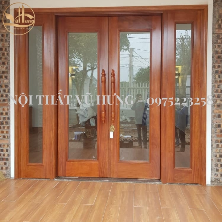 Các loại mẫu cửa gỗ 4 cánh đẹp hiện nay 