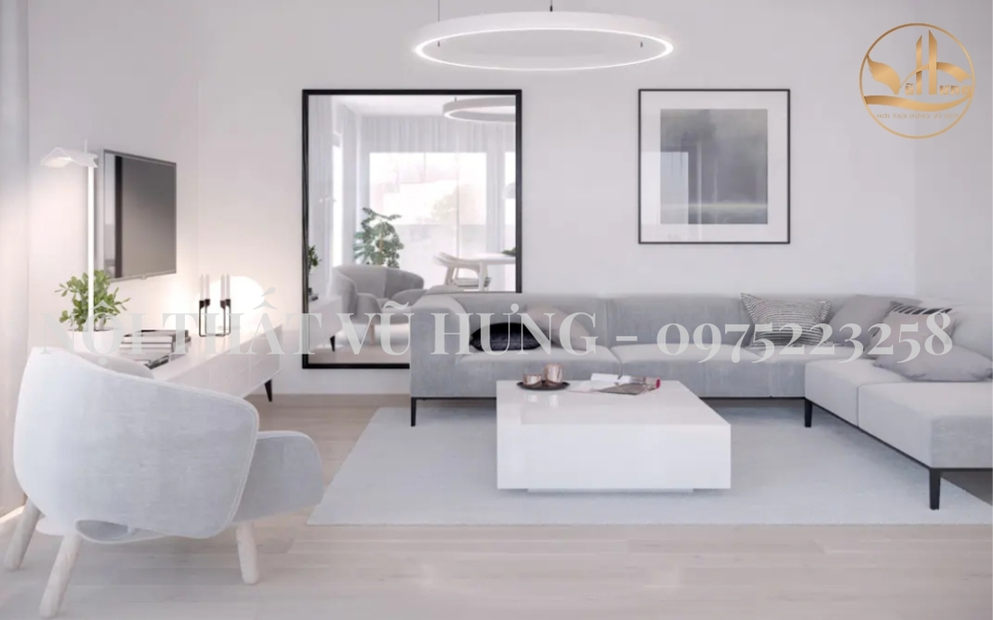 phòng khách biệt thự phong cách Minimalism