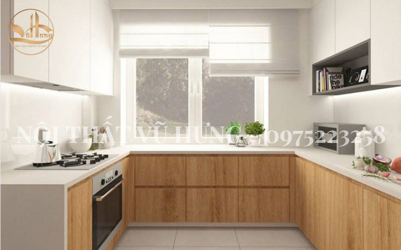 Các kiểu tủ bếp bằng nhựa giả gỗ được ưa chuộng nhất hiện nay 