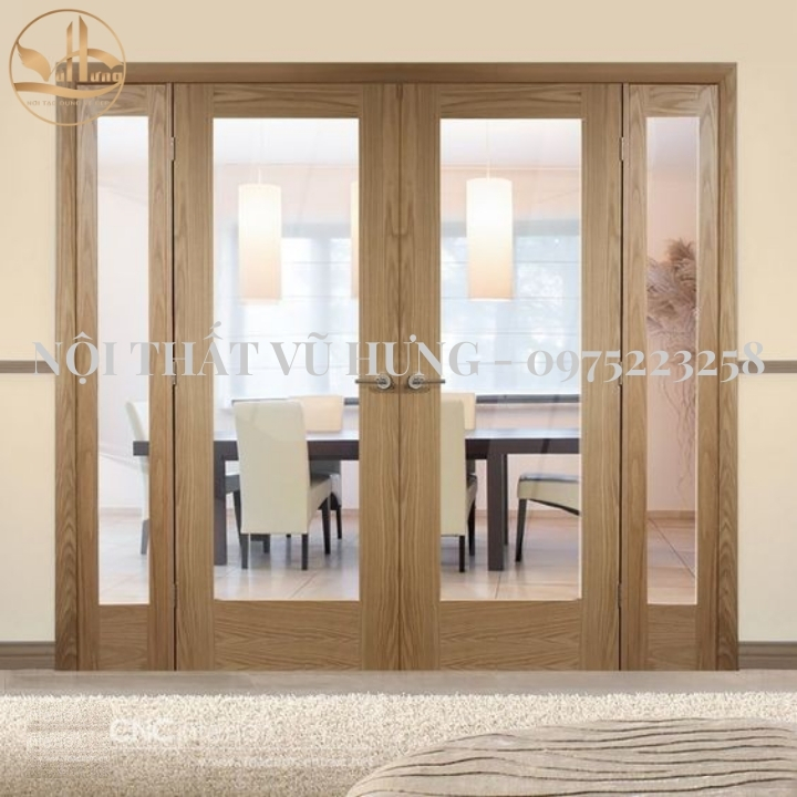 15+ mẫu cửa gỗ 4 cánh mặt tiền đẹp mắt, sang trọng và ấn tượng 