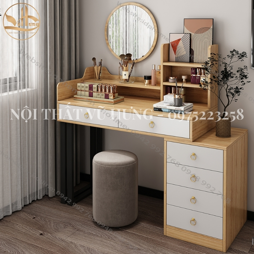 6 ƯU ĐIỂM VƯỢT TRỘI CỦA MẪU BÀN TRANG ĐIỂM GỖ ĐẸP TẠI NỘI THẤT VŨ HƯNG