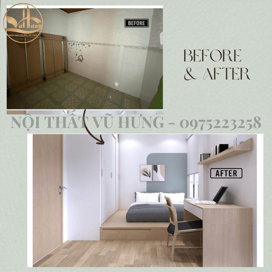 3 phương án cải tạo phòng ngủ giá rẻ được đánh giá cao nhất tại Nội Thất Vũ Hưng
