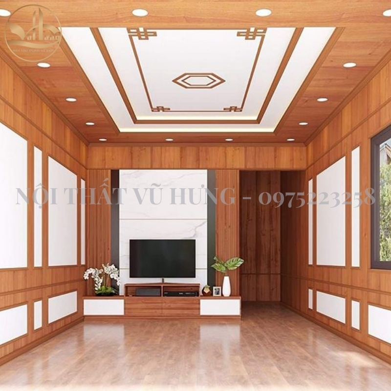 10+ mẫu trần nhựa giả gỗ đẹp mê mẩn