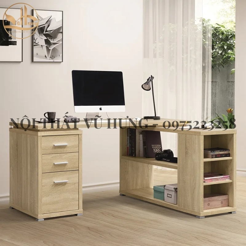 4 Kiểu Bàn Làm Việc Gỗ Đẹp Tại Nhà - Hiện Đại - Thông Minh
