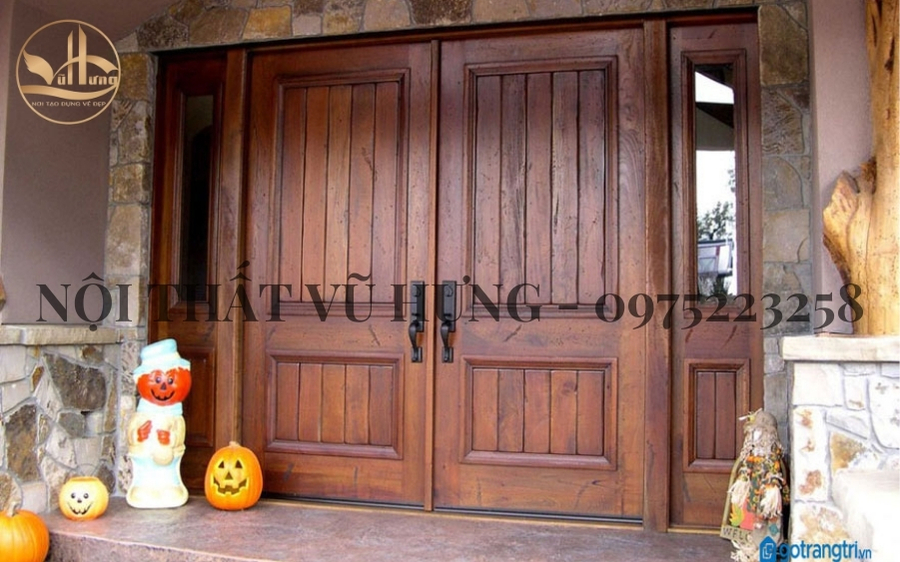 Các loại mẫu cửa gỗ 4 cánh đẹp hiện nay