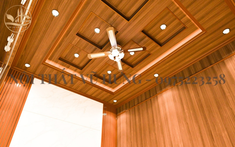 10+ mẫu trần nhựa giả gỗ đẹp mê mẩn