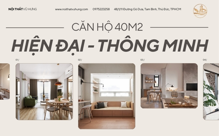 TOP 6 Căn Hộ 40m2 Được Thiết Kế Hiện Đại - Thông Minh 