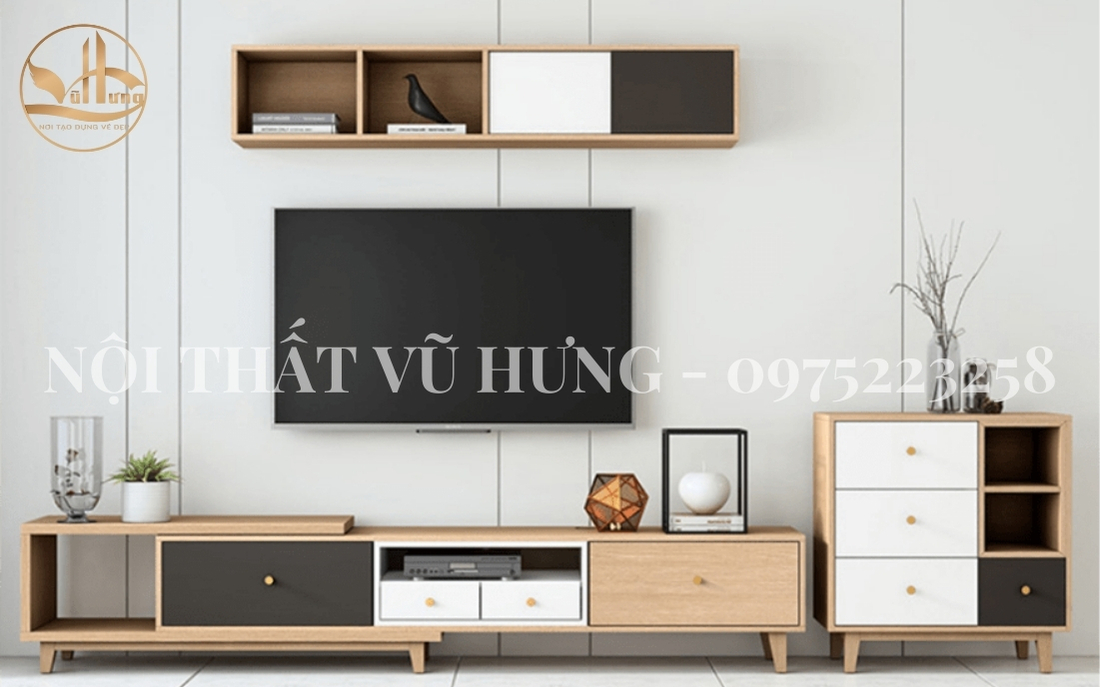 Nội Thất Vũ Hưng - Địa chỉ cung cấp kệ tivi gỗ đẹp chất lượng 