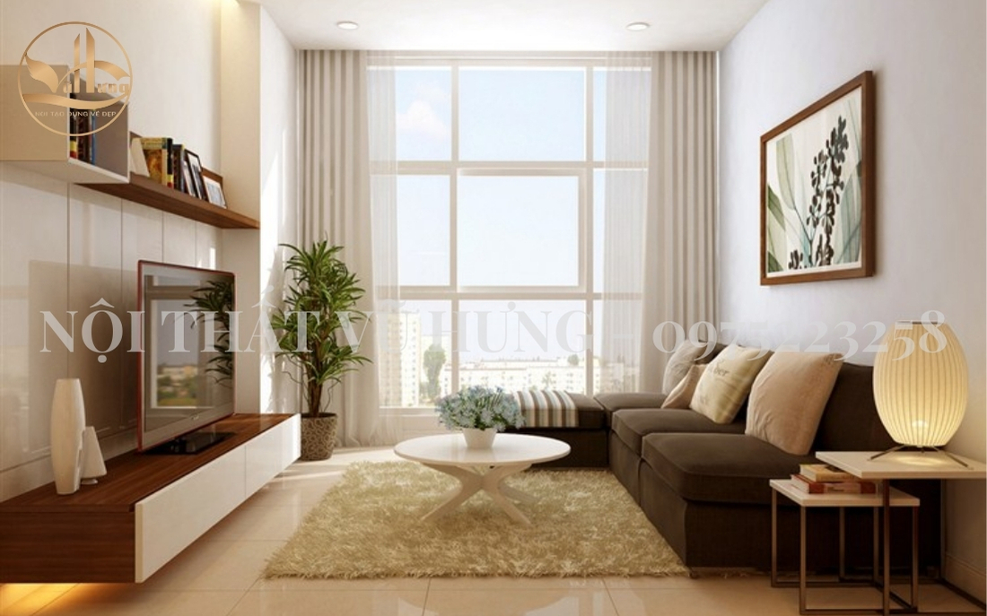 Cách trang trí nội thất phòng khách nhà ống 4m2 nhỏ hẹp 