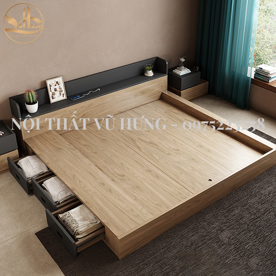 mẫu giường phản kiểu Nhật thông minh