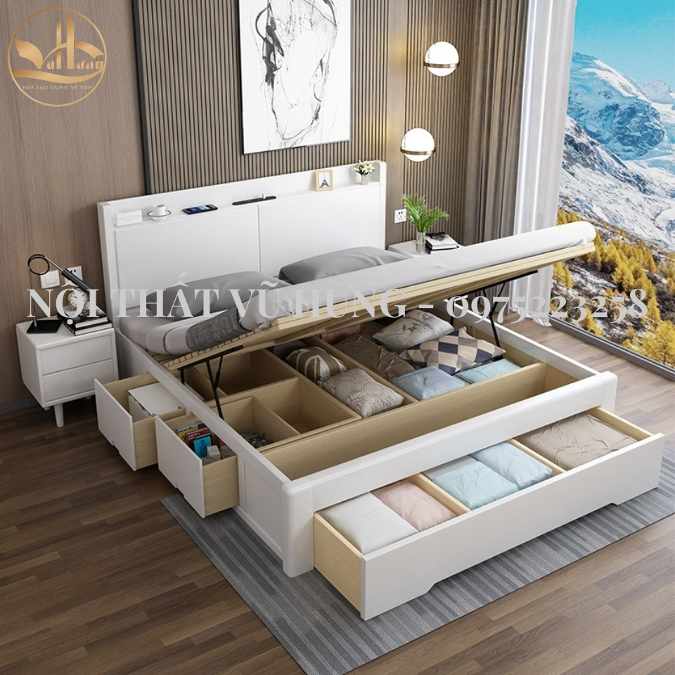 mẫu giường phản kiểu Nhật thông minh
