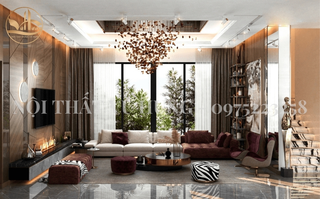 15+ Mẫu Phòng Khách Biệt Thự Sang Trọng - Tiện Nghi 
