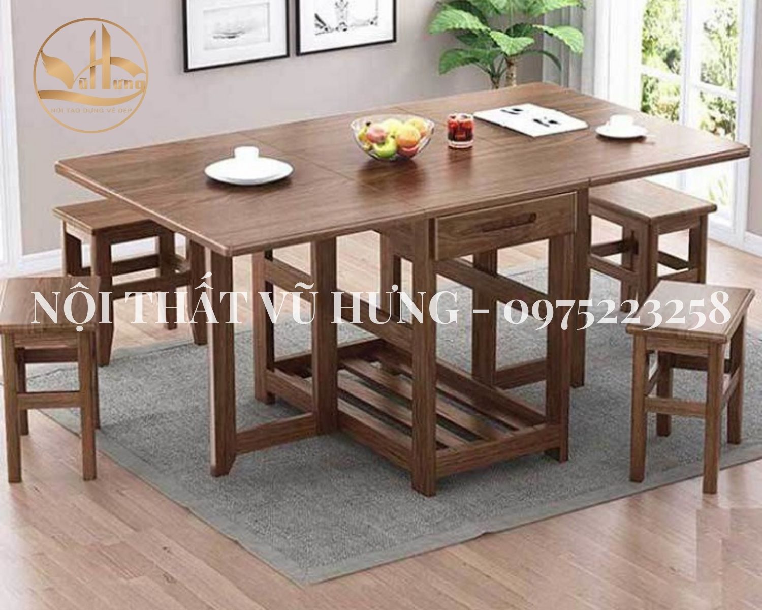 Tổng hợp 10+ bộ bàn ăn gỗ công nghiệp đang “làm mưa làm gió” trên thị trường hiện nay 