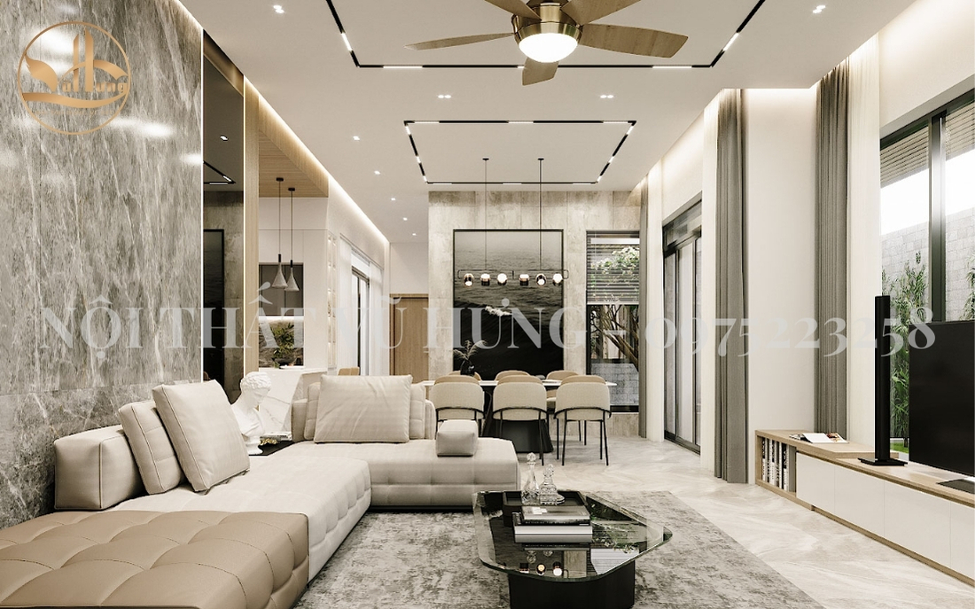 mẫu nội thất phòng khách hiện đại