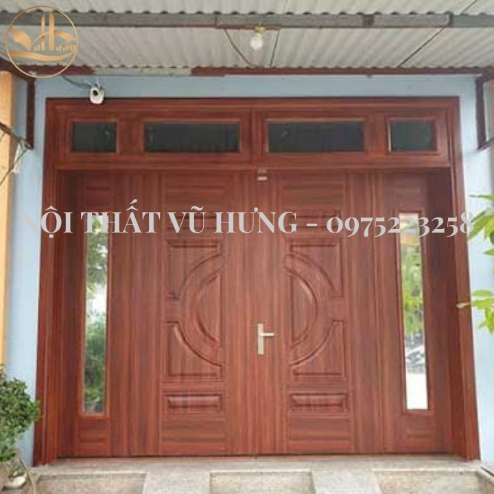 15+ mẫu cửa gỗ 4 cánh mặt tiền đẹp mắt, sang trọng và ấn tượng 