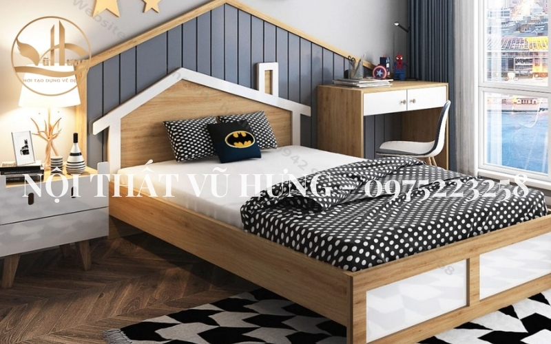 giường ngủ trẻ em bằng gỗ