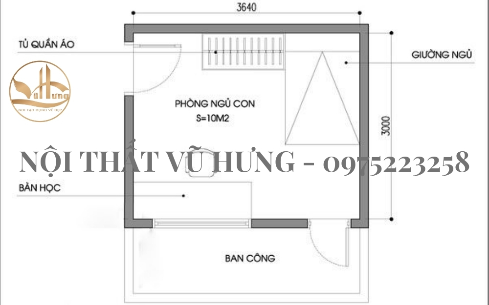 TOP 6 Bản Vẽ Thiết Kế Phòng Ngủ 10m2 Tiện Lợi - Tiết Kiệm 