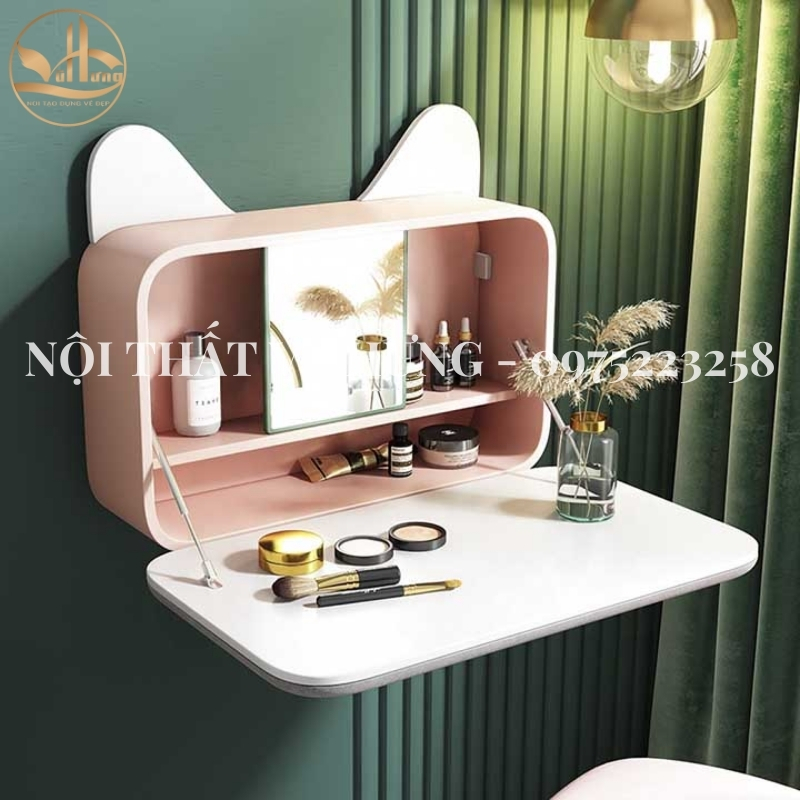Nên chọn bàn trang điểm treo tường từ gỗ tự nhiên hay gỗ công nghiệp? 