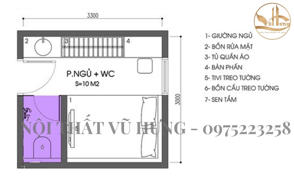 TOP 6 Bản Vẽ Thiết Kế Phòng Ngủ 10m2 Tiện Lợi - Tiết Kiệm 