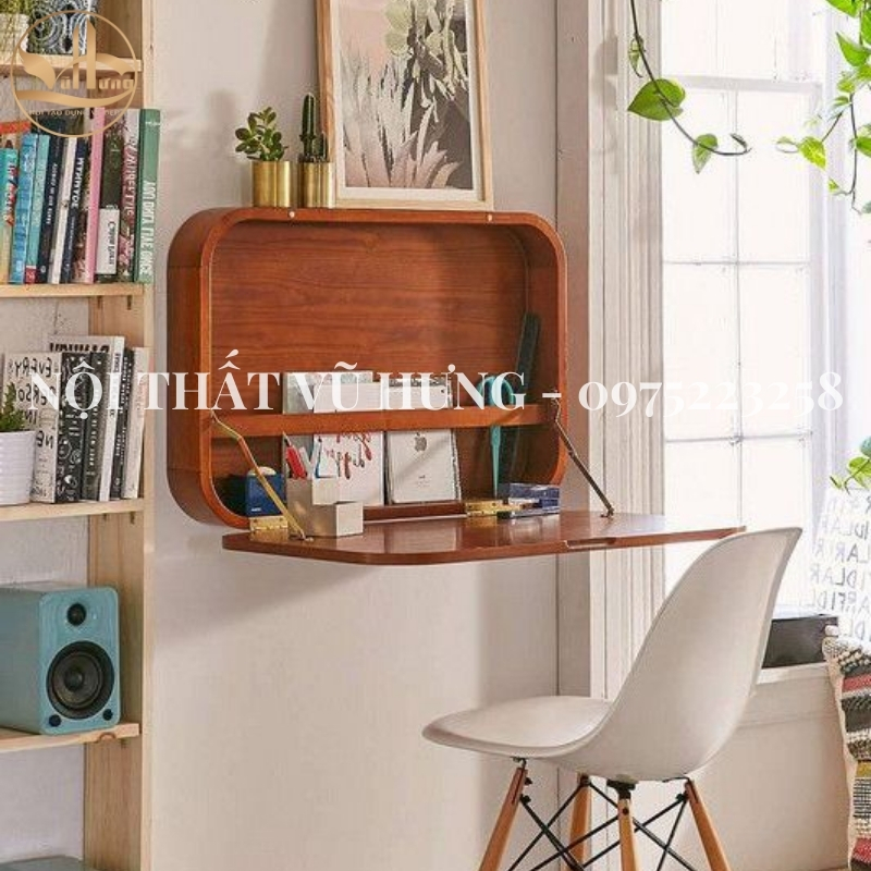 mẫu bàn trang điểm treo tường đẹp 