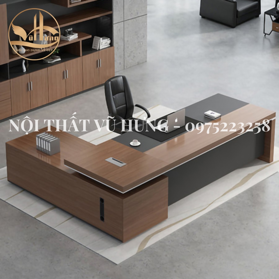 Mẫu bàn giám đốc gỗ công nghiệp