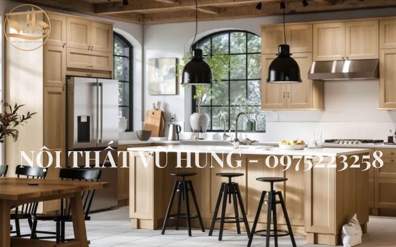 Mẫu quầy bar đơn giản mà đẹp được thiết kế từ chất liệu gỗ 