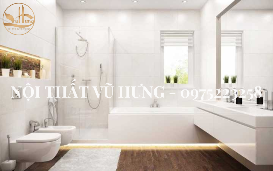 Thiết kế nội thất phòng tắm đẹp theo phong cách hiện đại