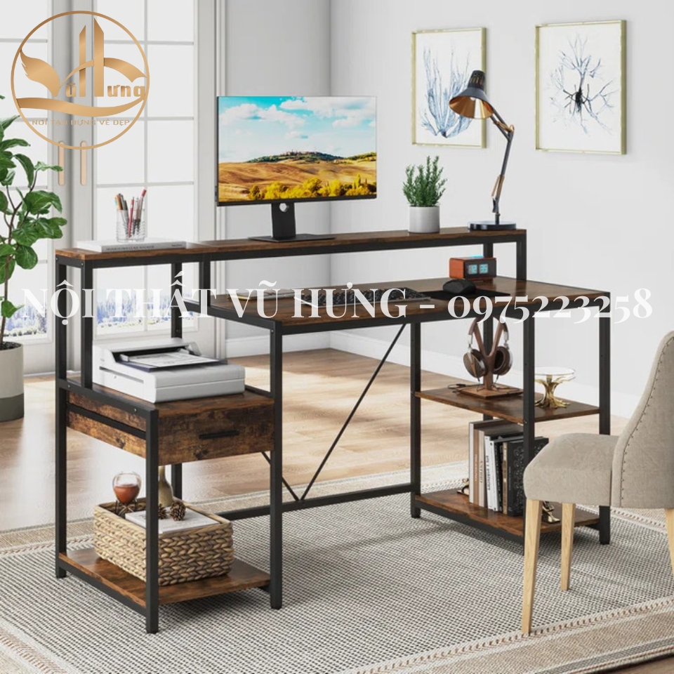 19+ Mẫu Bàn Làm Việc Gỗ Công Nghiệp Chất Lượng - Giá Rẻ