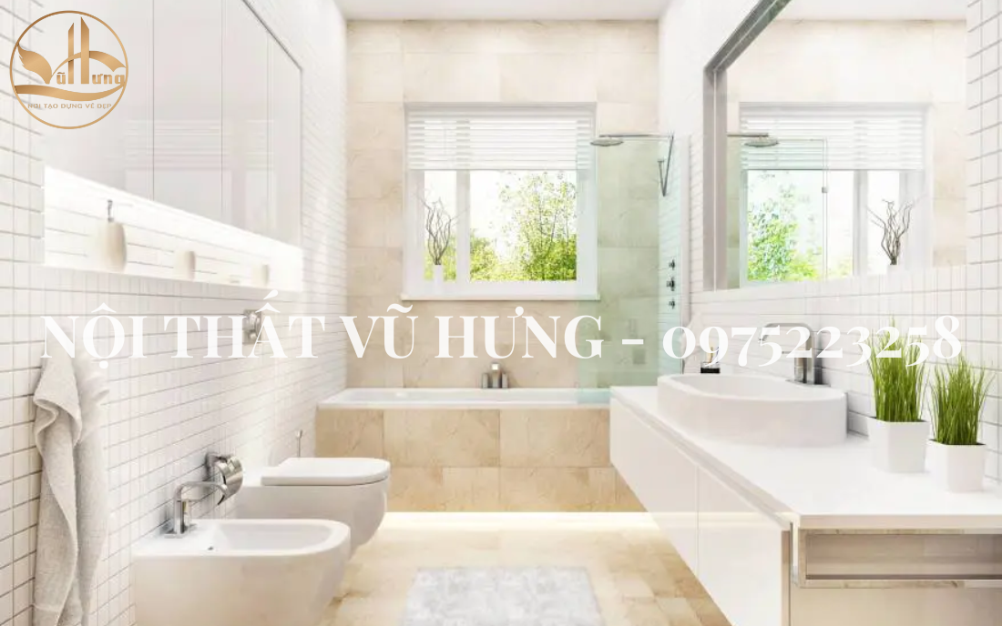 Thiết kế nội thất phòng tắm đẹp theo phong cách hiện đại