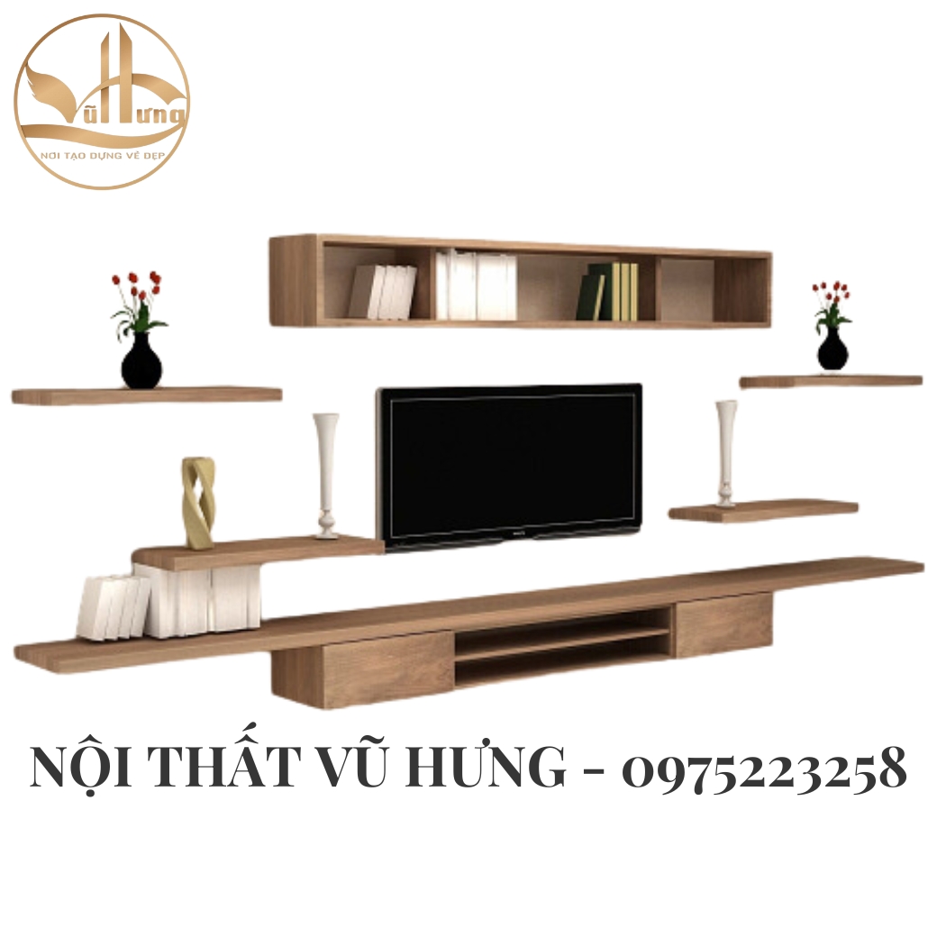 Kệ tivi treo tường nhỏ gọn - tiện lợi