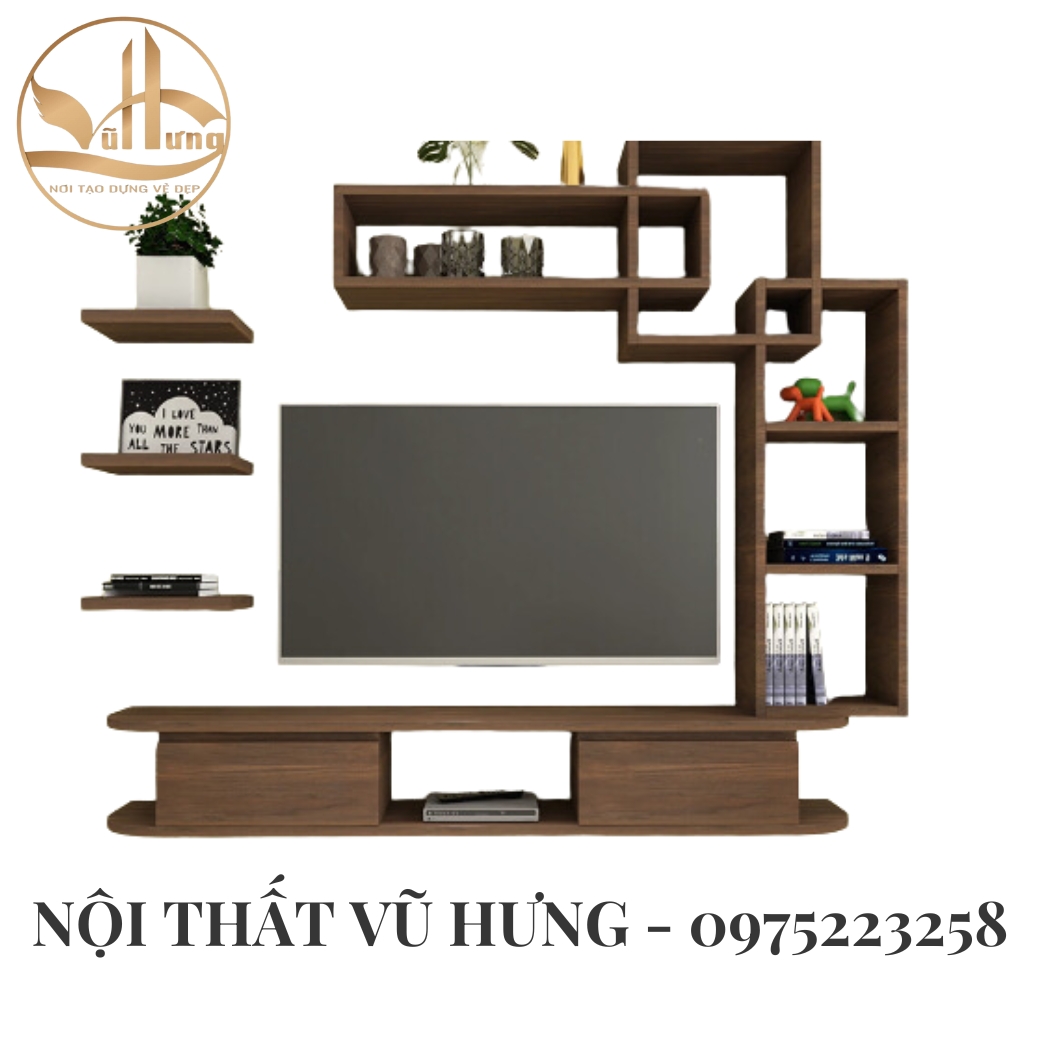 Kệ tivi treo tường nhỏ gọn - tiện lợi